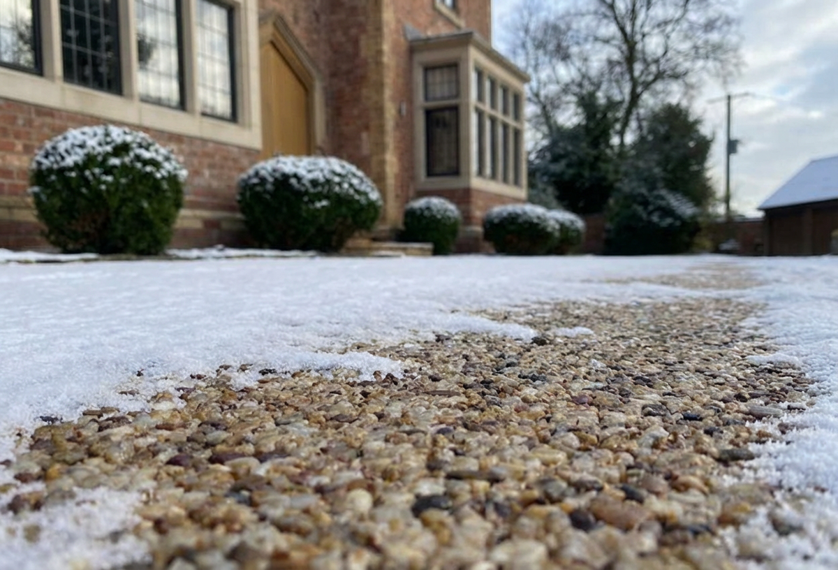 Как переживает зиму каменный ковер?