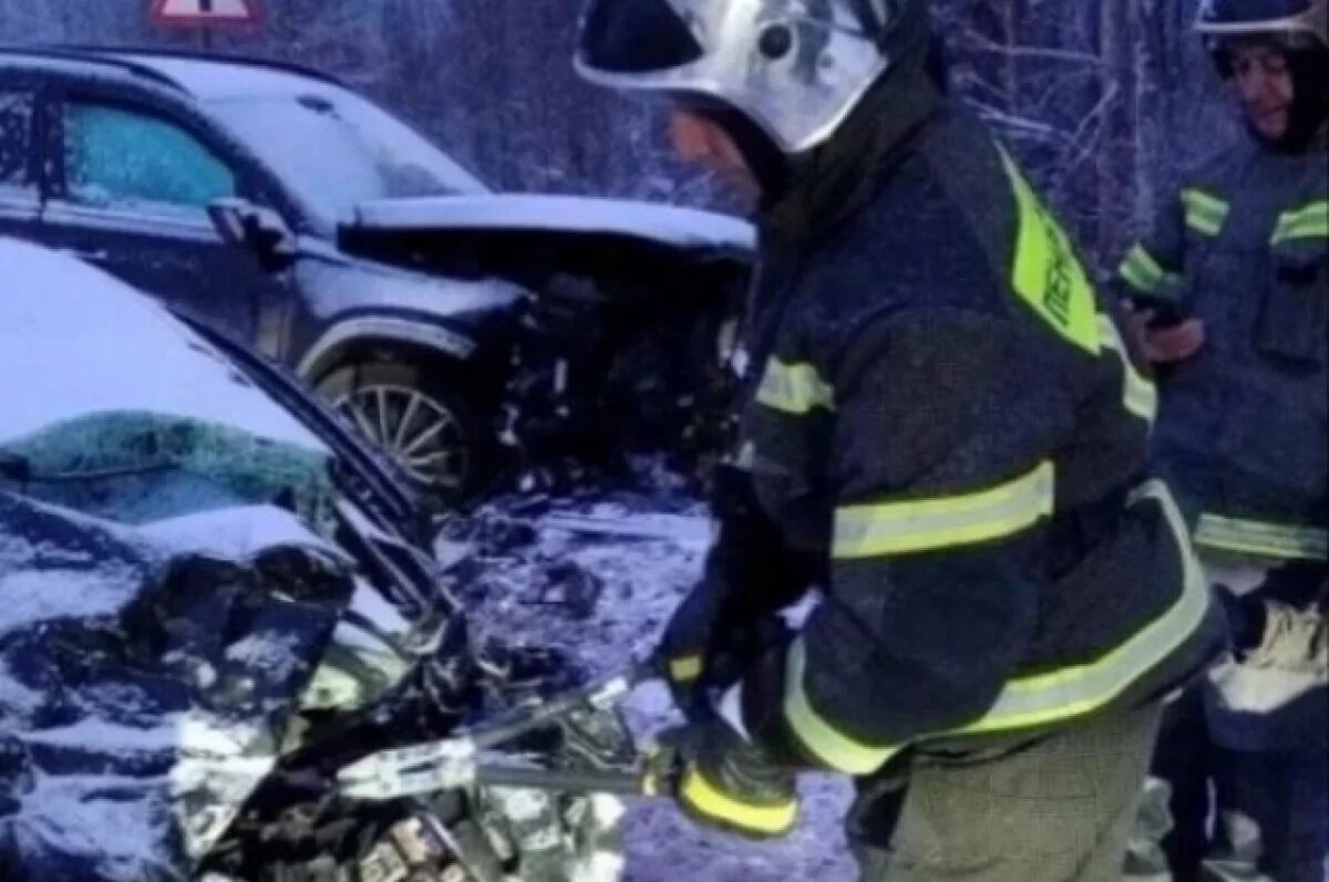    Лобовой удар на трассе «Кола» убил двух взрослых и изувечил ребёнка