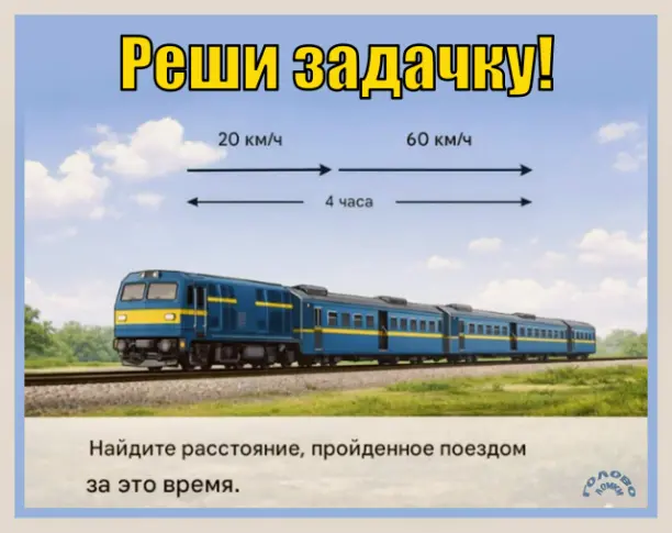🚂 Задачка про поезд: проверь свою математическую смекалку!