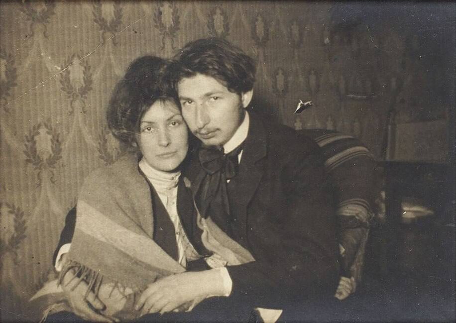 Анна Алексеевна Городецкая с мужем, поэтом Сергеем Городецким