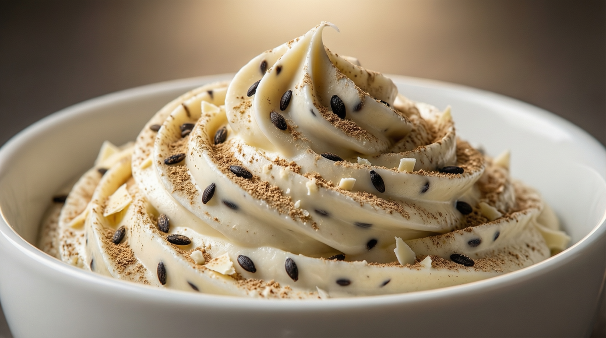 Крем из белого шоколада с ванилью