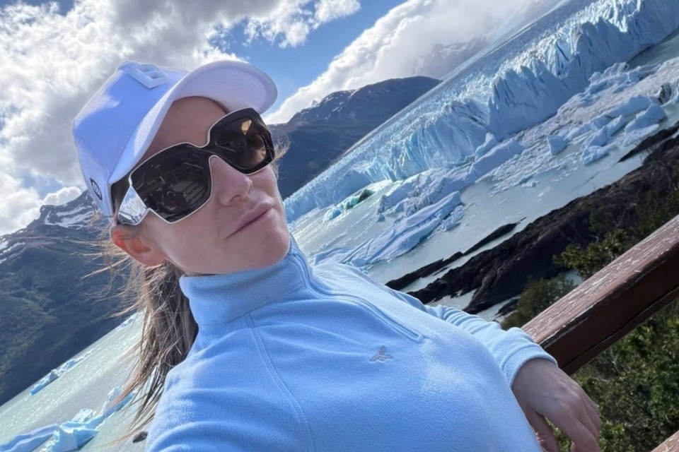    Телеведущая застряла в ледниках. Фото: t.me/ybaranovskaya_tv