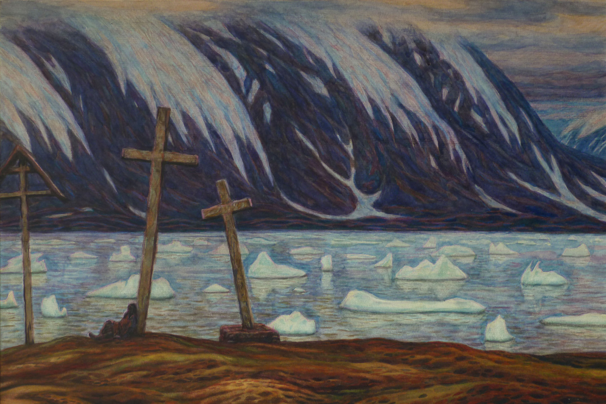 Пресняков М. А. Пункт зимовки - ожидание. 2015г., бум., акв., 40х60