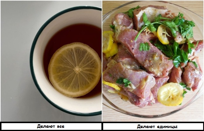 Лимон можно добавлять не только в чай, но и маринад для мяса