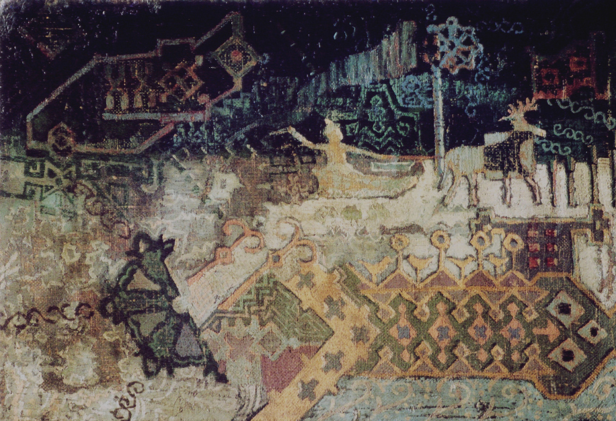 "Северная ночь", 38,5 х 51,7 см, холст, масло, 1998 г.с. Автор картины - Алексей Акиндинов.