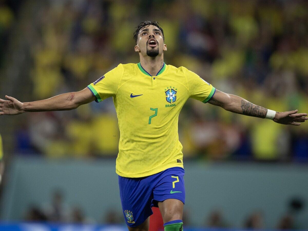    Бразильский футболист Лукас Пакета на чемпионате мира 2022 года в Катаре | © пресс-служба CBF