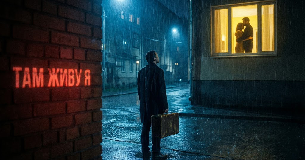 Вернулся из командировки на день раньше. Дверь была заперта изнутри, а за ней я услышал свой голос