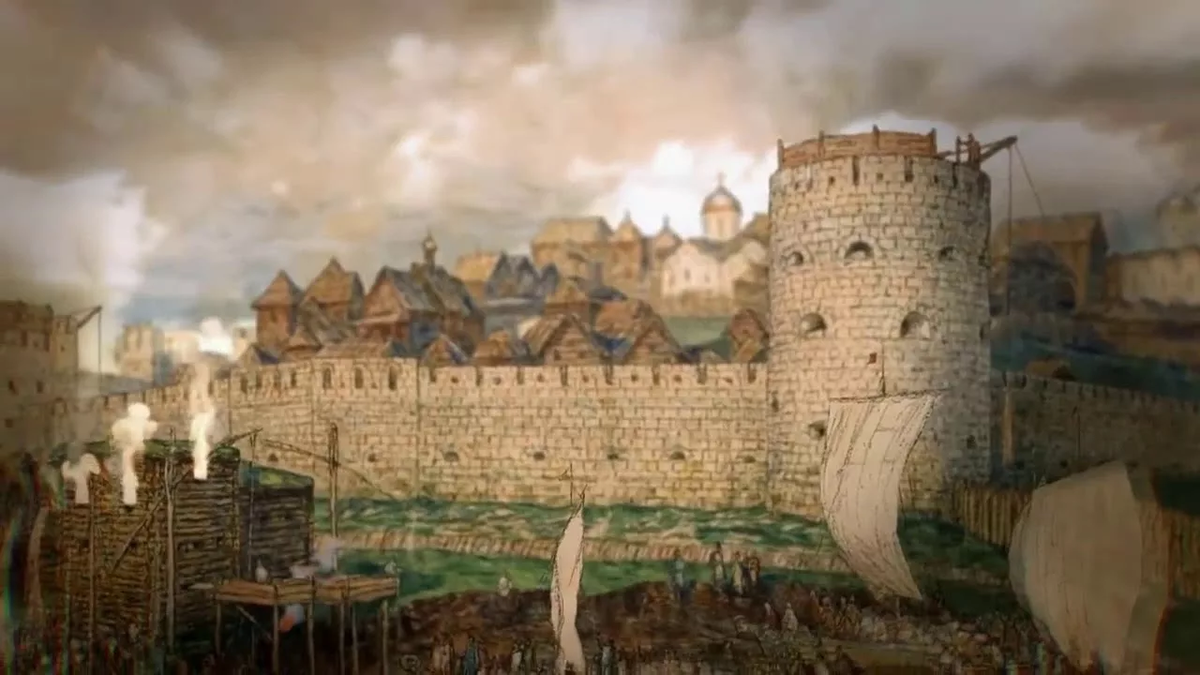 Москва в 14-м веке. А. Васнецов, 1922 год.
