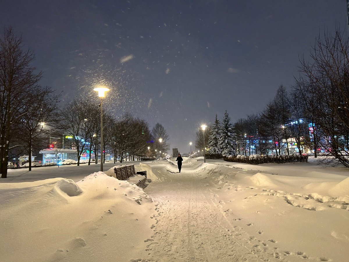 В кадр случайно попала энергичная бегунья 