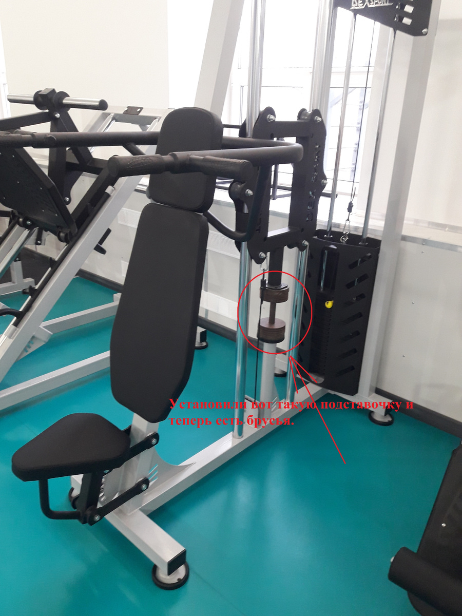 ...Еще в спортивной школе нет брусьев, для этого приспособили тренажер за 131 тыс. рублей...    