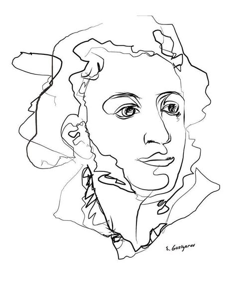 Попробовал нарисовать того Пушкина, который показался мне во сне