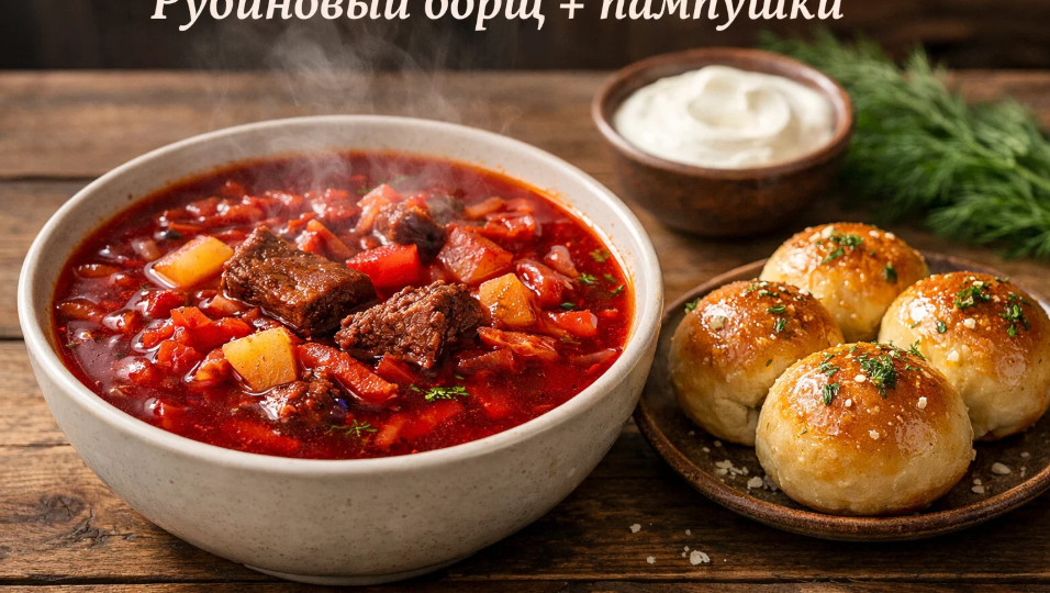 Свекровь научила меня варить настоящий украинский борщ с пампушками — теперь готовлю его на все праздники