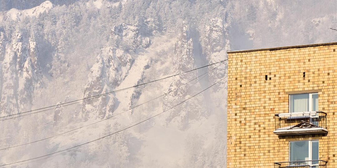 Дивногорск, зимние виды города