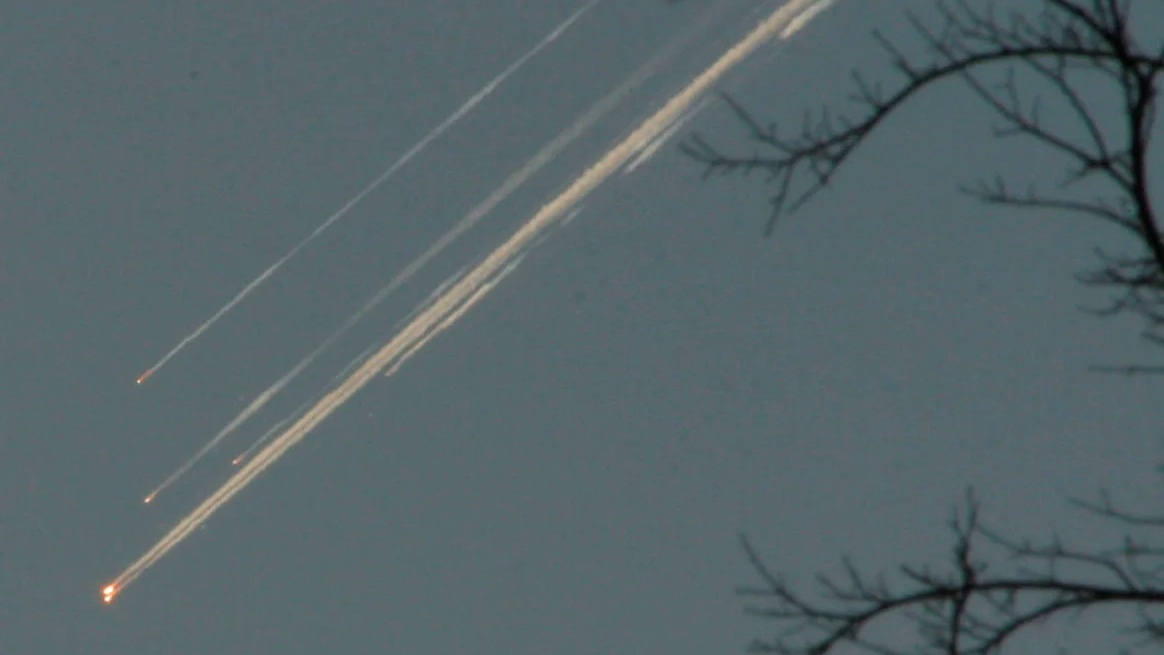 Разрушение «Колумбии», заснятое с земли в штате Техас