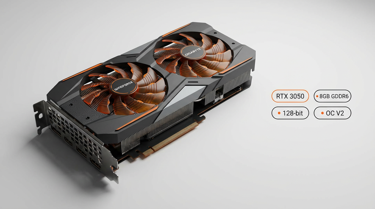 Gigabyte RTX 3050 WINDFORCE OC V2 8GB GDDR6
