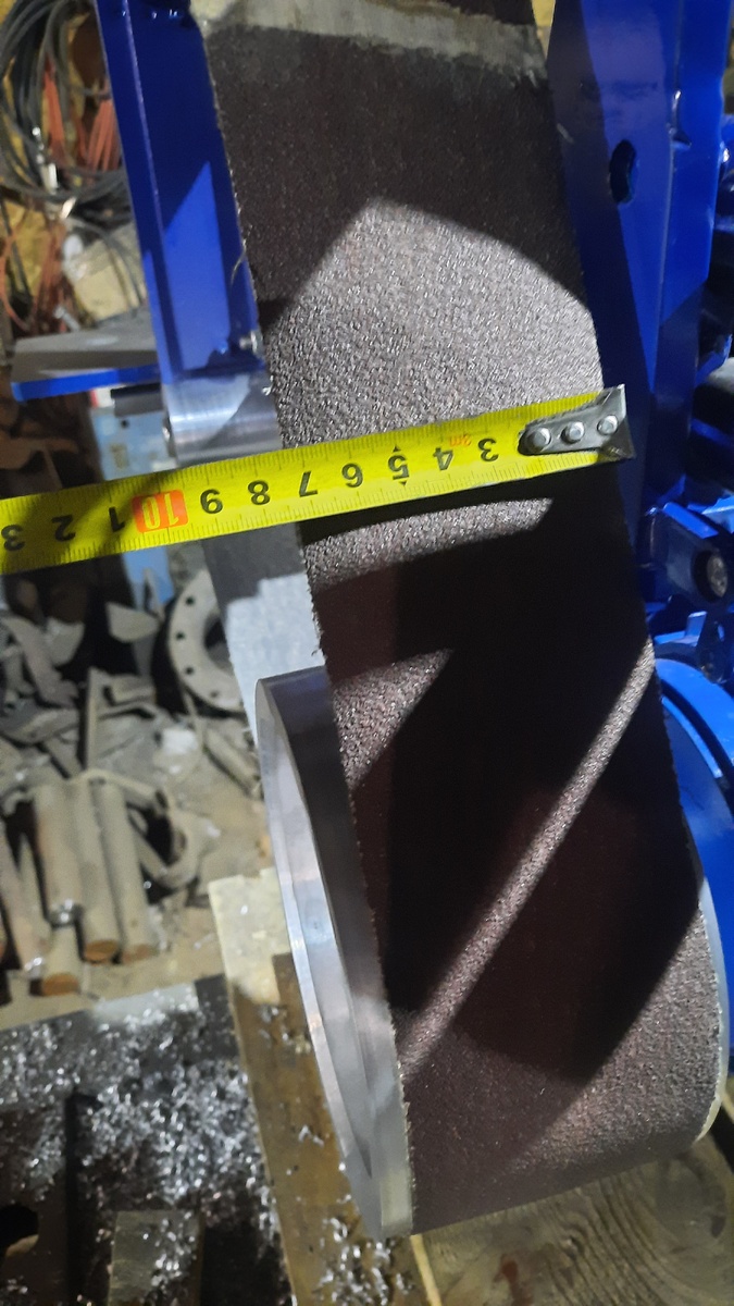 Станок с установленной лентой 75мм.