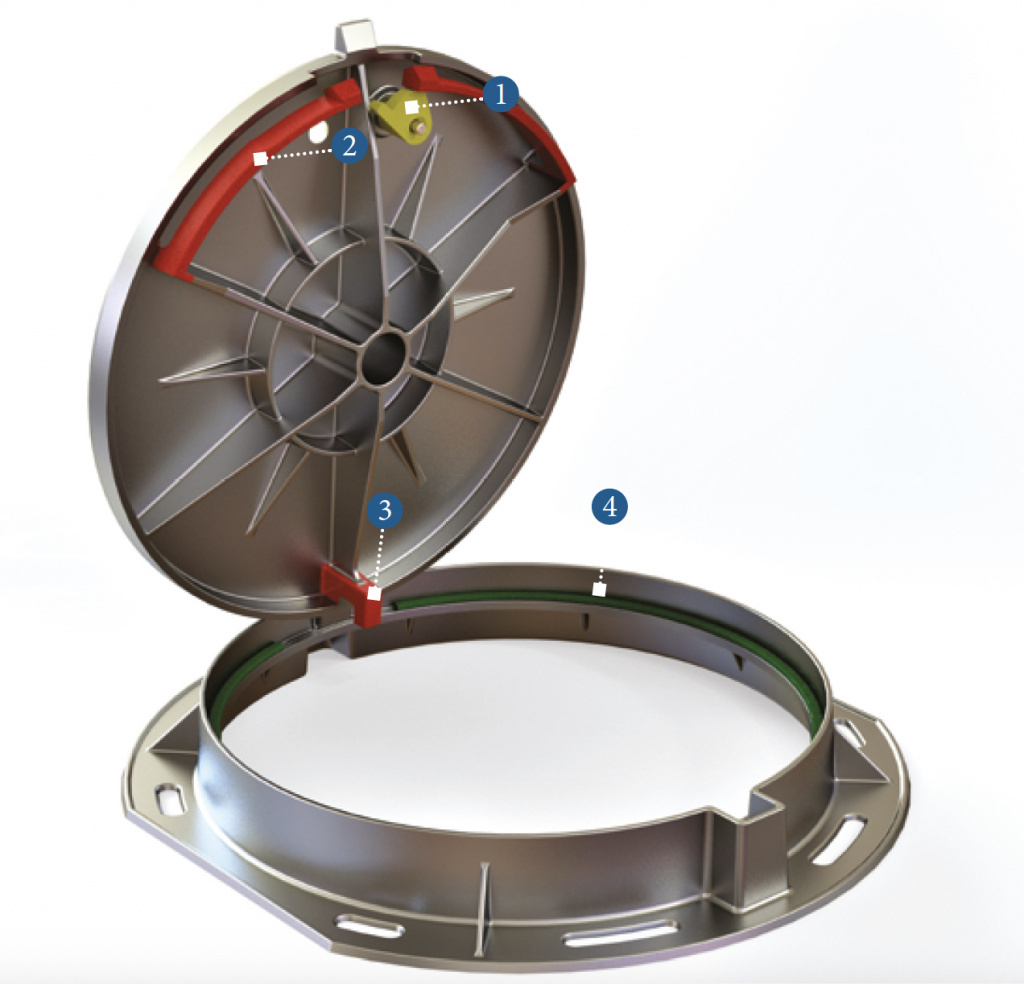 Механизм запорного устройства люка