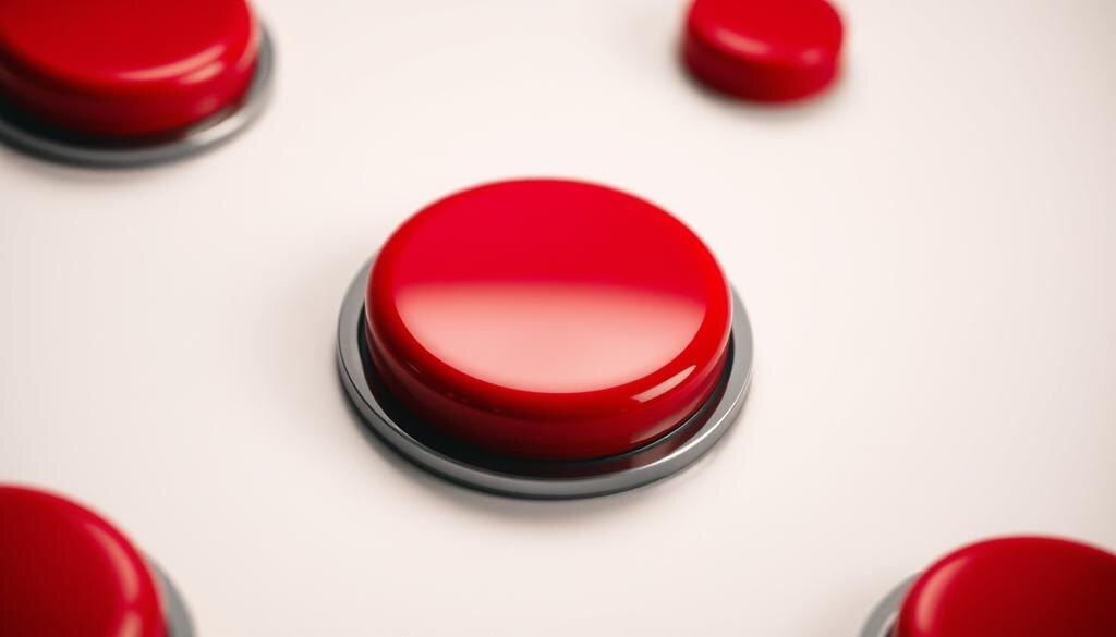    Сценарий с красной кнопкой действия на нейтральном фоне