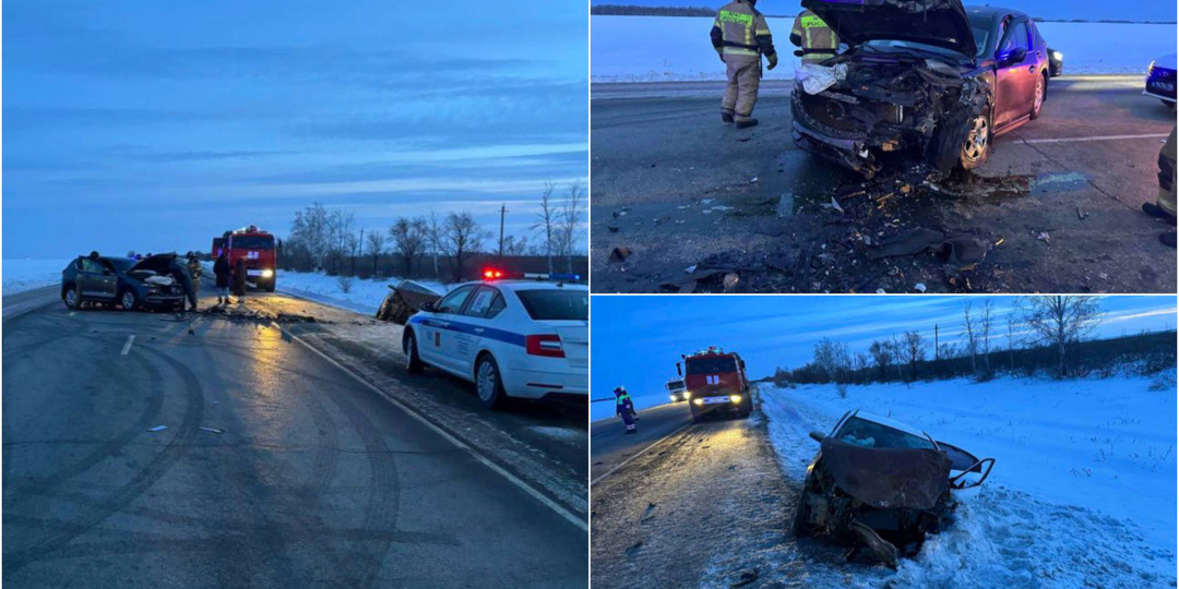 Водителя и пассажирку KIA увезли в больницу после ДТП на трассе Челябинск — Троицк