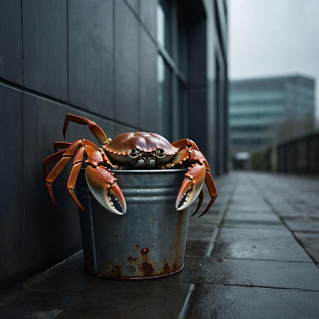 Тот самый офисный краб (создано с помощью ИИ Gigachat)