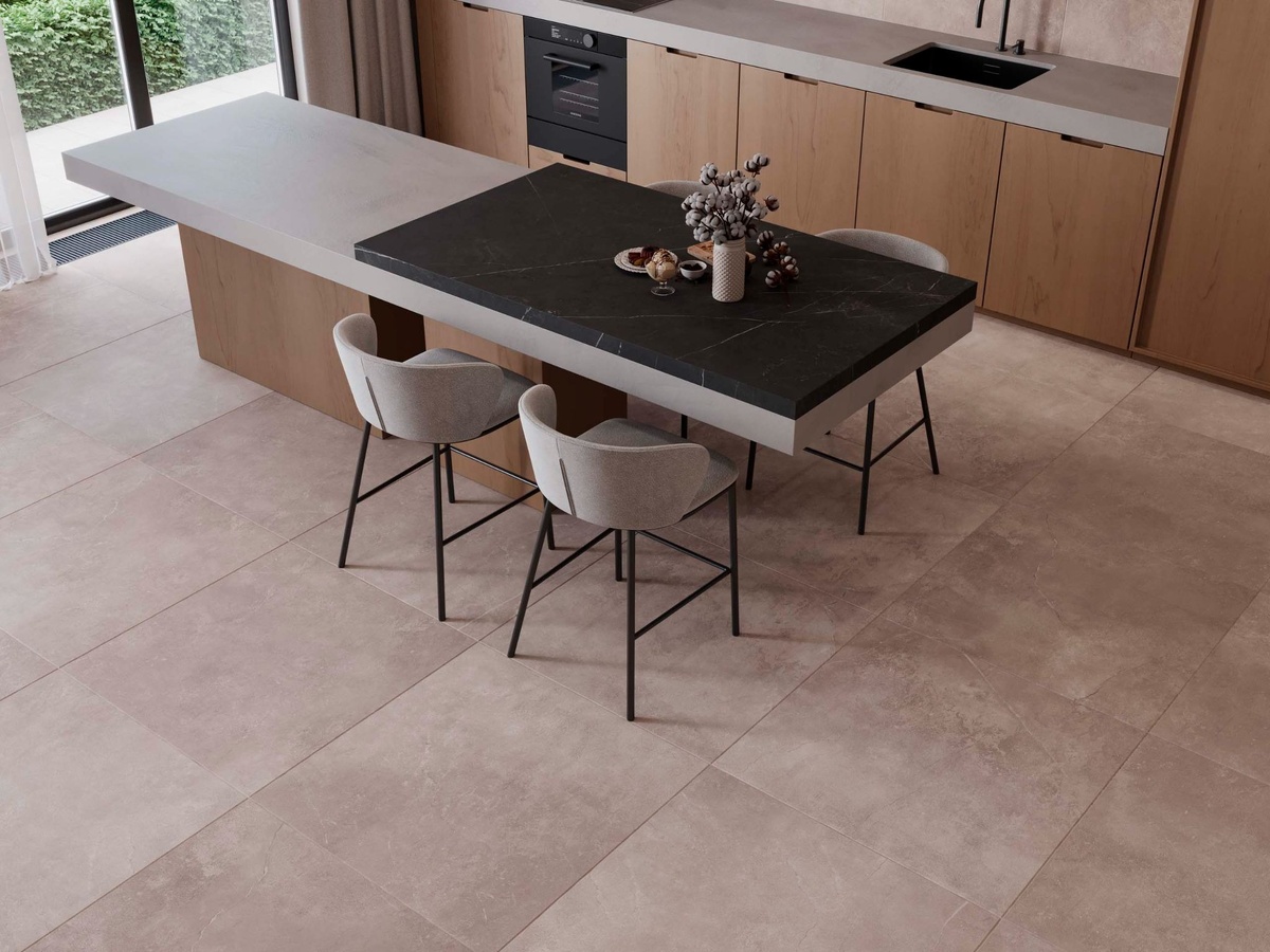 Керамогранит Magmas в интерьере кухни. Источник: Estima