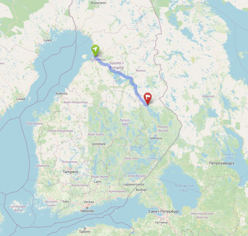 Примерный район проведения учений