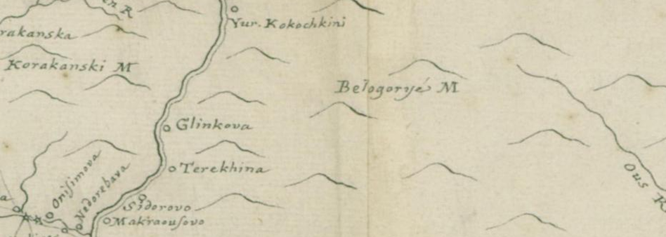 Фрагмент карты, 1724г.