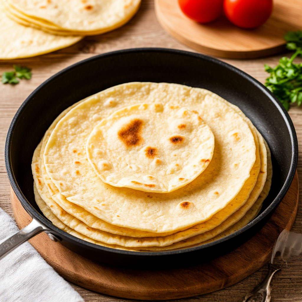 Классические лепешки на сковороде (без дрожжей, на кефире)