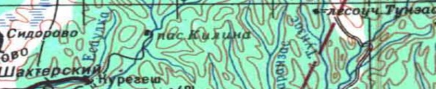 Фрагмент карты, 1969 г.