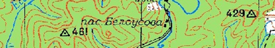 Фрагмент карты, 60-е годы.