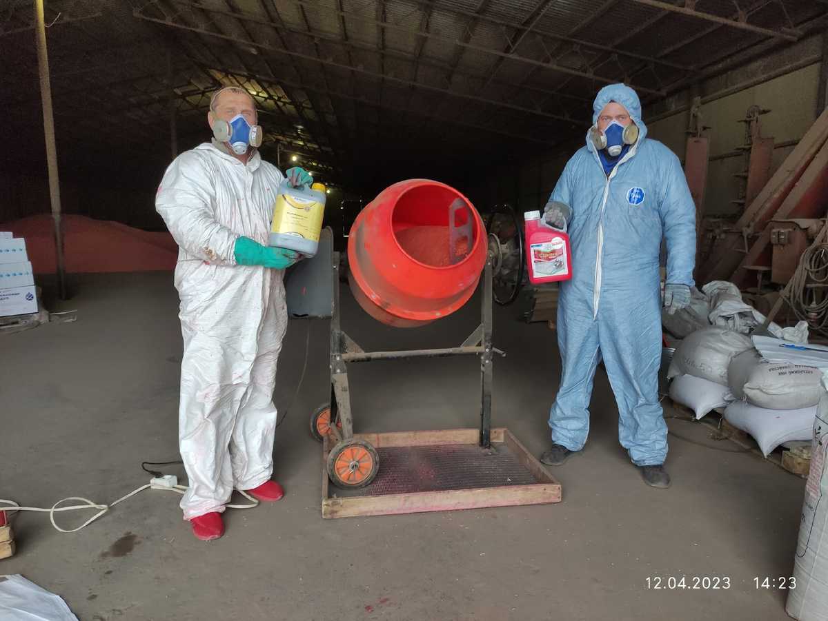 На обработке семян