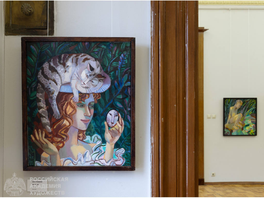 Фрагмент экспозиции «Где сходятся параллели…» Сергея Манцерева и Ольги Трушниковой в РАХ (Москва,Пречистенка, 21). Фото: Виктор Берёзкин, пресс-служба РАХ. 2026.