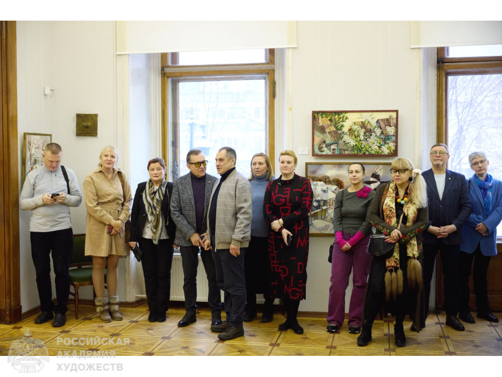 Гости выставки Сергея Манцерева и Ольги Трушниковой в РАХ (Москва,Пречистенка, 21). Фото: Виктор Берёзкин, пресс-служба РАХ. 2026.
