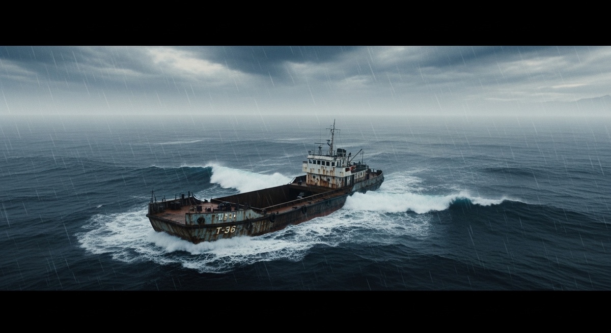 Баржа Т-36 не была предназначена для дальних плаваний — это было суденышко для прибрежной разгрузки, которое ураган унес в центр океана.