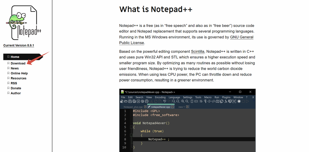 Notepad++ официальный сайт