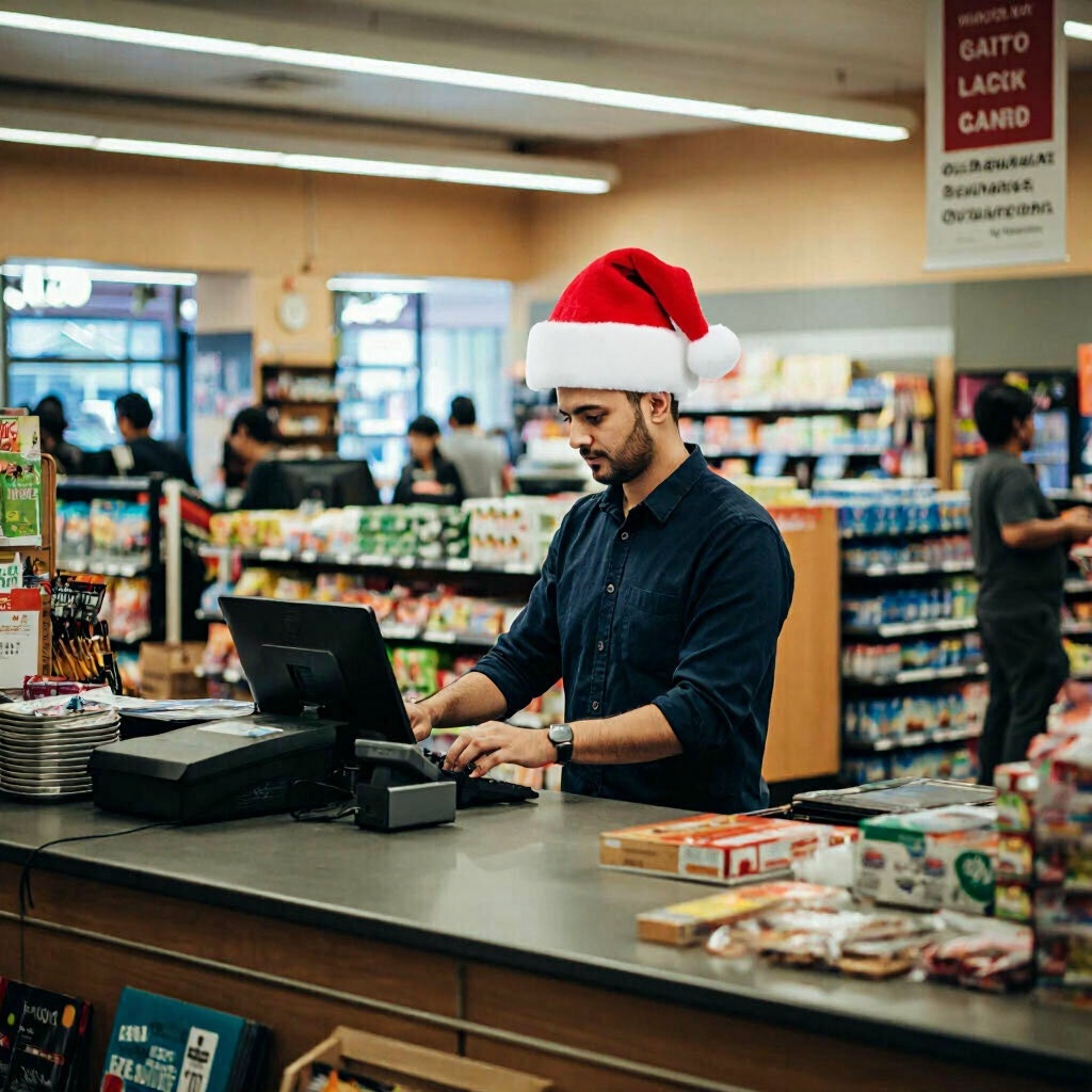    Кассир. Фото от Яндекс Алисы