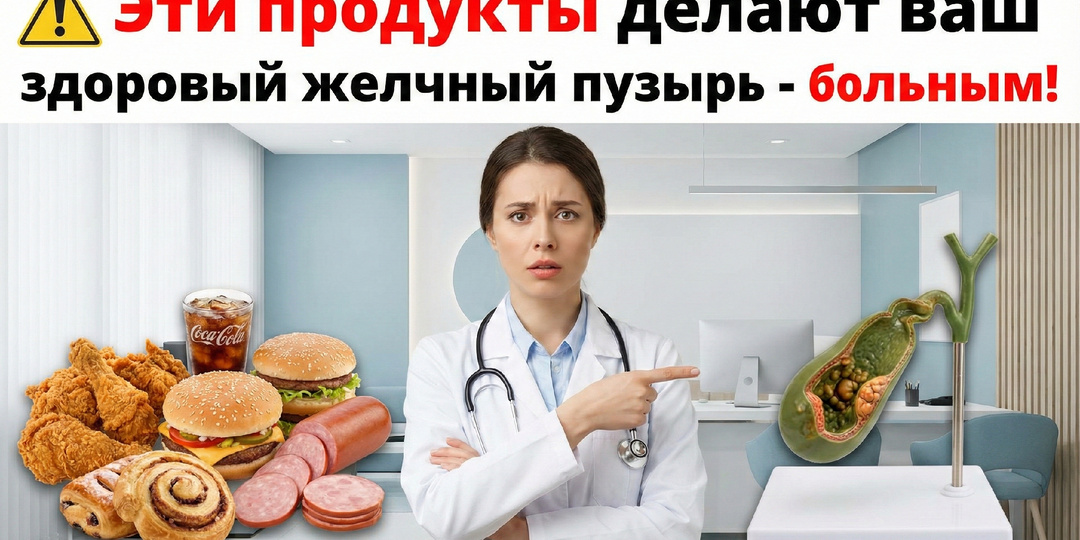 ⚠️Эти продукты делают ваш здоровый желчный пузырь - больным!