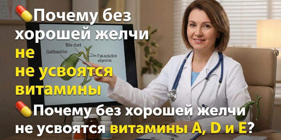 💊Почему без хорошей желчи не усвоятся витамины А, D и Е?