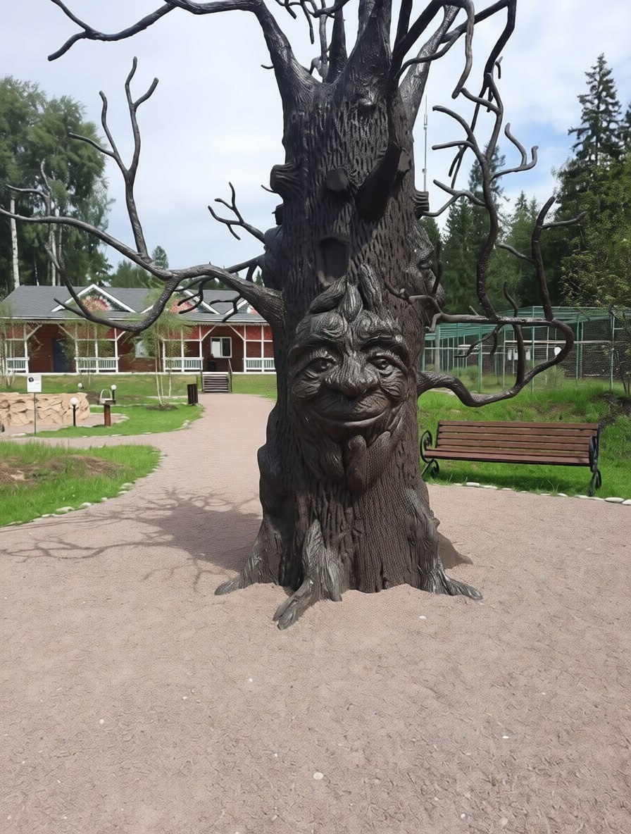 Сказочное дерево встречает при входе