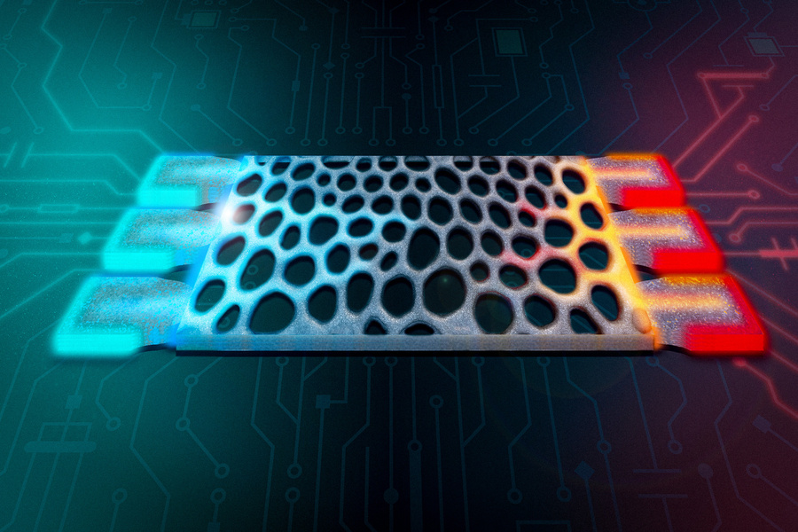 Тепловое аналоговое вычислительное устройство, которое выполняет вычисления с использованием избыточного тепла, встроенного в микроэлектронную систему. Источник: MIT.