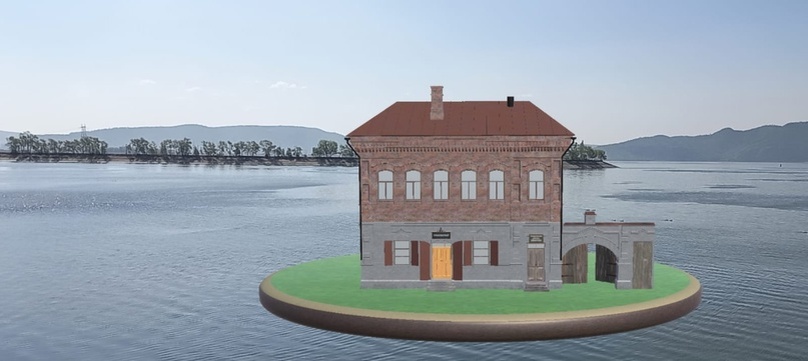 Изображения зданий затопленного города в дополненной реальности. Фото из сообщества ВК «Машина времени: Прошлый век»