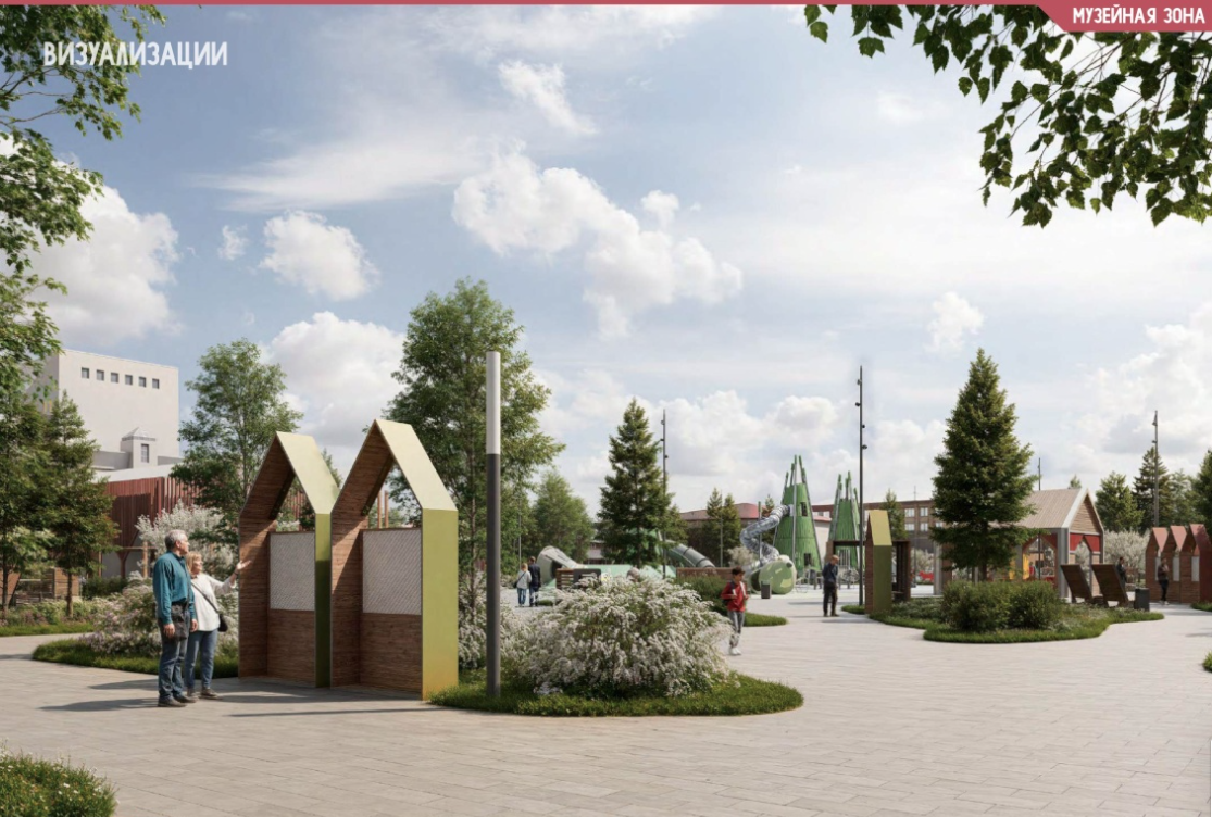 Новая концепция. Визуализация зон благоустройства в центре Нарьян-Мара. Музейная зона. Источник: gubernator.adm-nao.ru