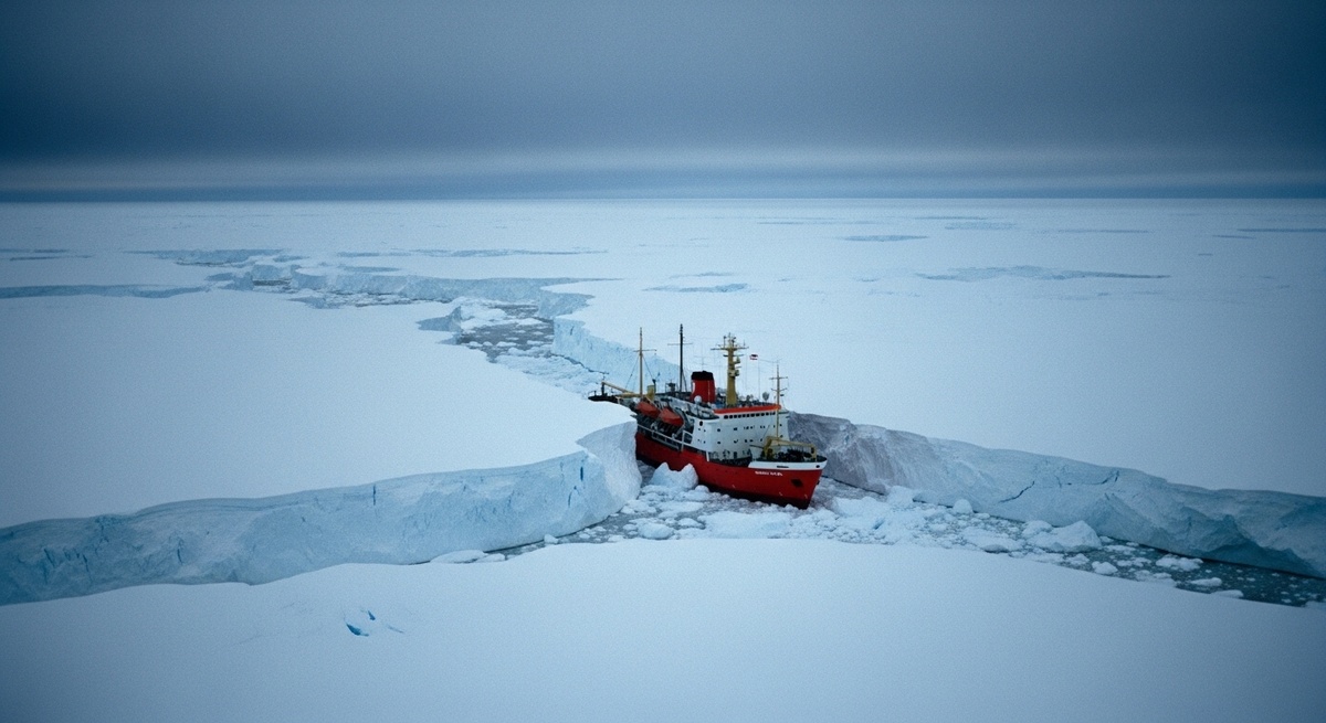 «Михаил Сомов» не был ледоколом в полном смысле слова. Это было судно усиленного ледового класса, способное ходить во льдах, но не пробивать многометровые торосы. Когда толщина льда превысила 3 метра, двигатели стали бесполезны.