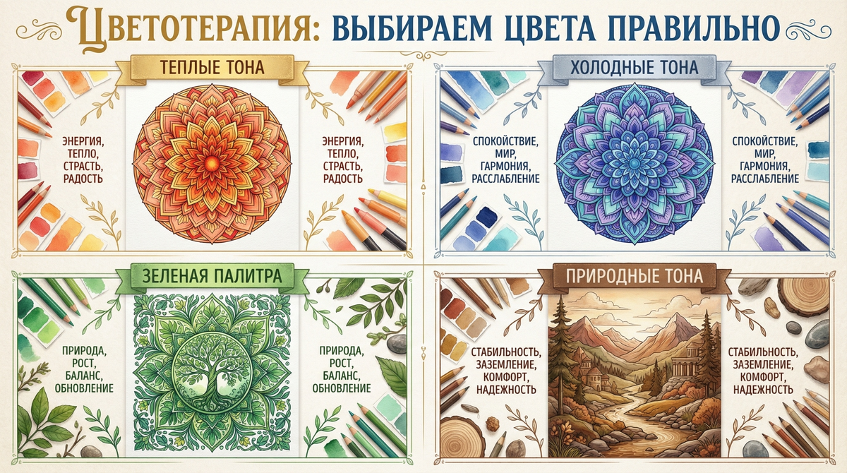 цветотерапия, выбираем цвета правильно