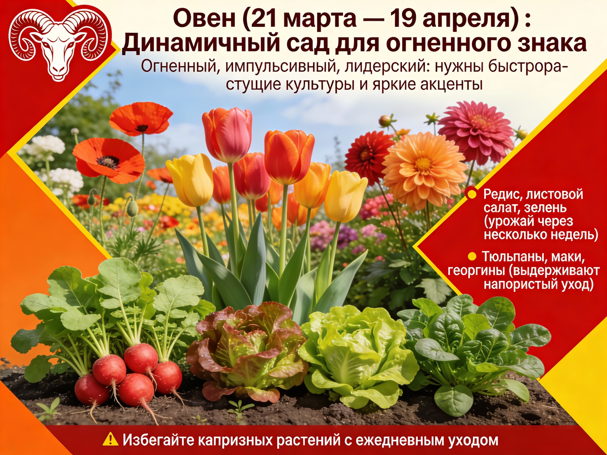 Овен (21 марта — 19 апреля) растения, которые подойдут этому знаку