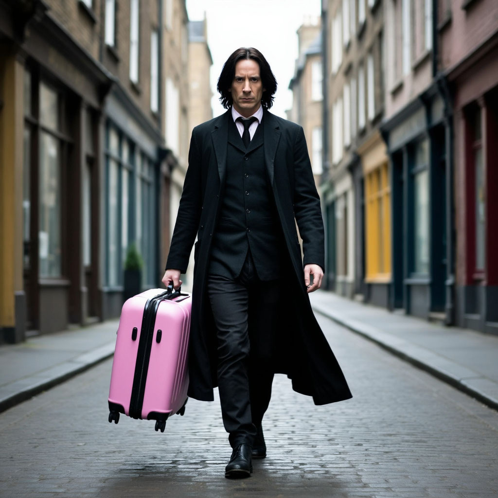 А это Сев с розовым чемоданом 