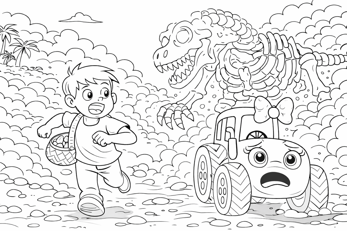 Раскраска «Найденный кристалл» — Сказки ТракТЫРишкИ.