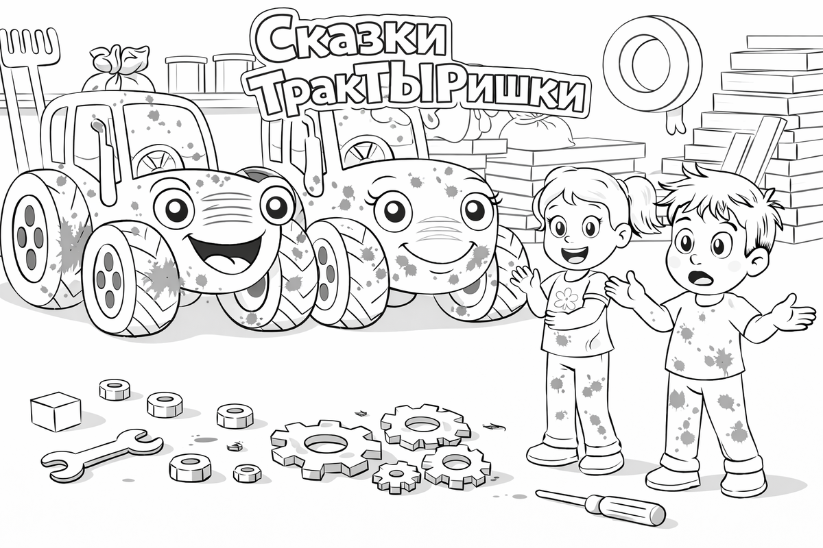 Раскраска «Возвращение домой» — Сказки ТракТЫРишкИ.