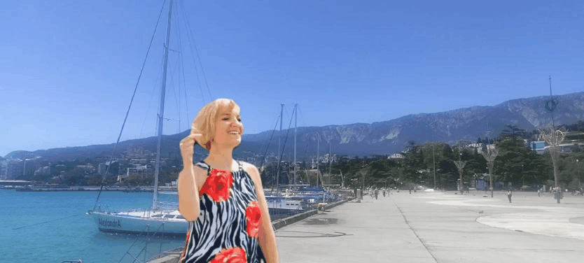 Коллаж. Ялта и я) фото мои