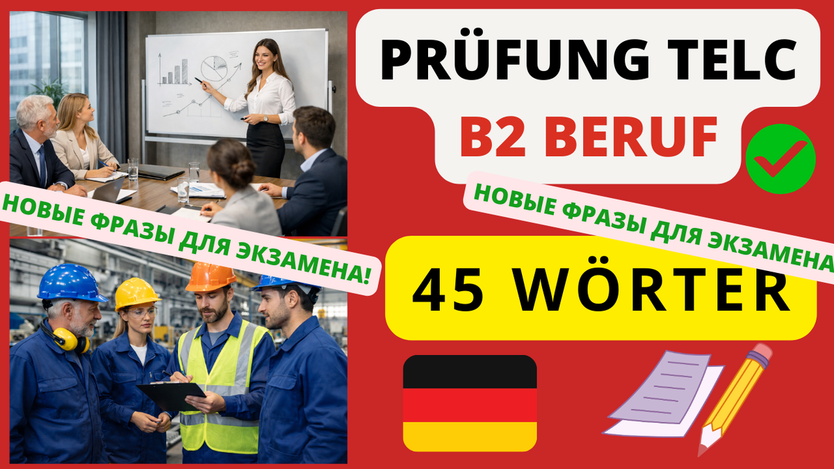 Лексика для экзамена TELC B2 Beruf